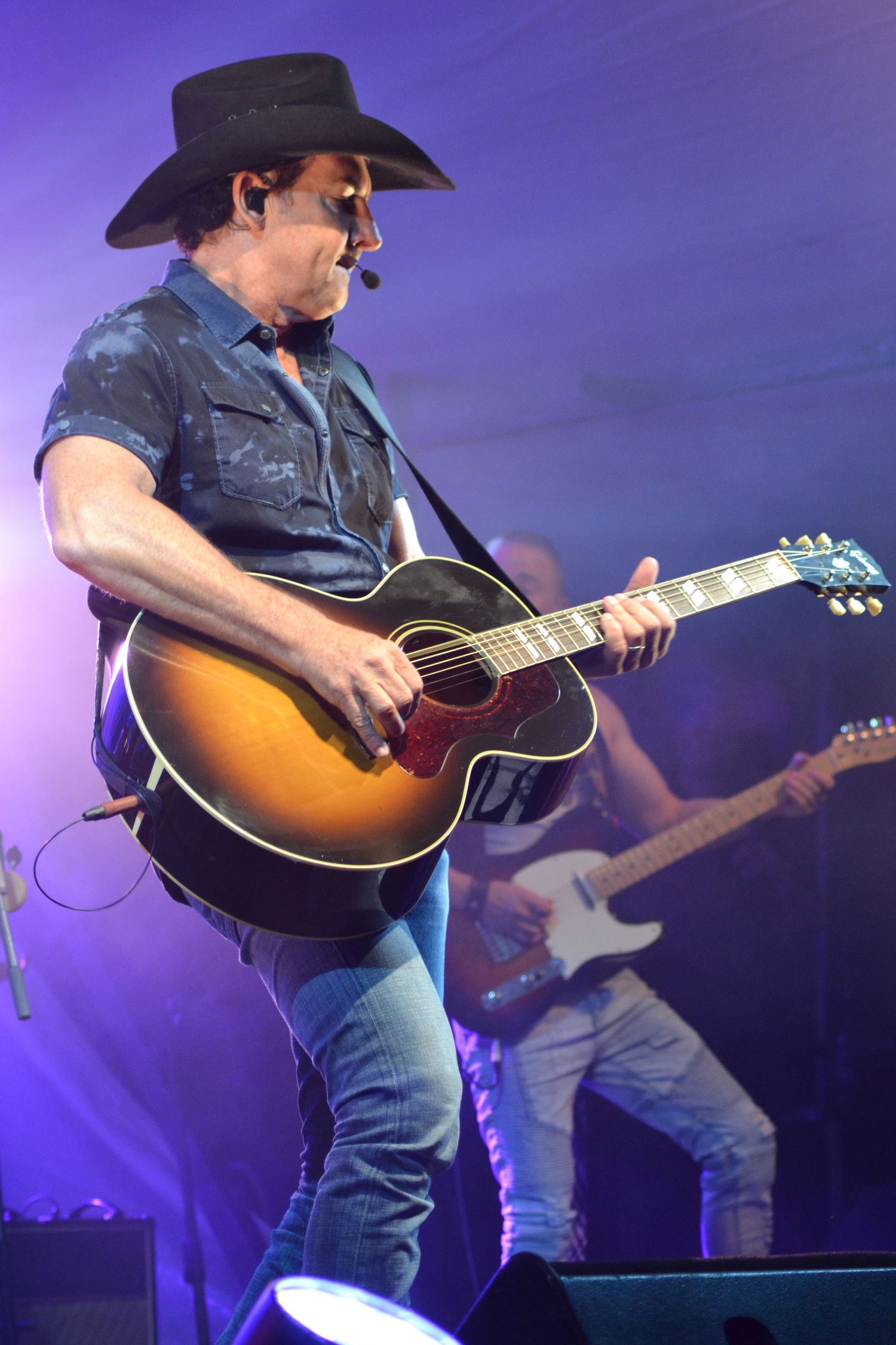 Lee Kernagan on stage at Boyup Brook Country Music Festival in Western Australia.