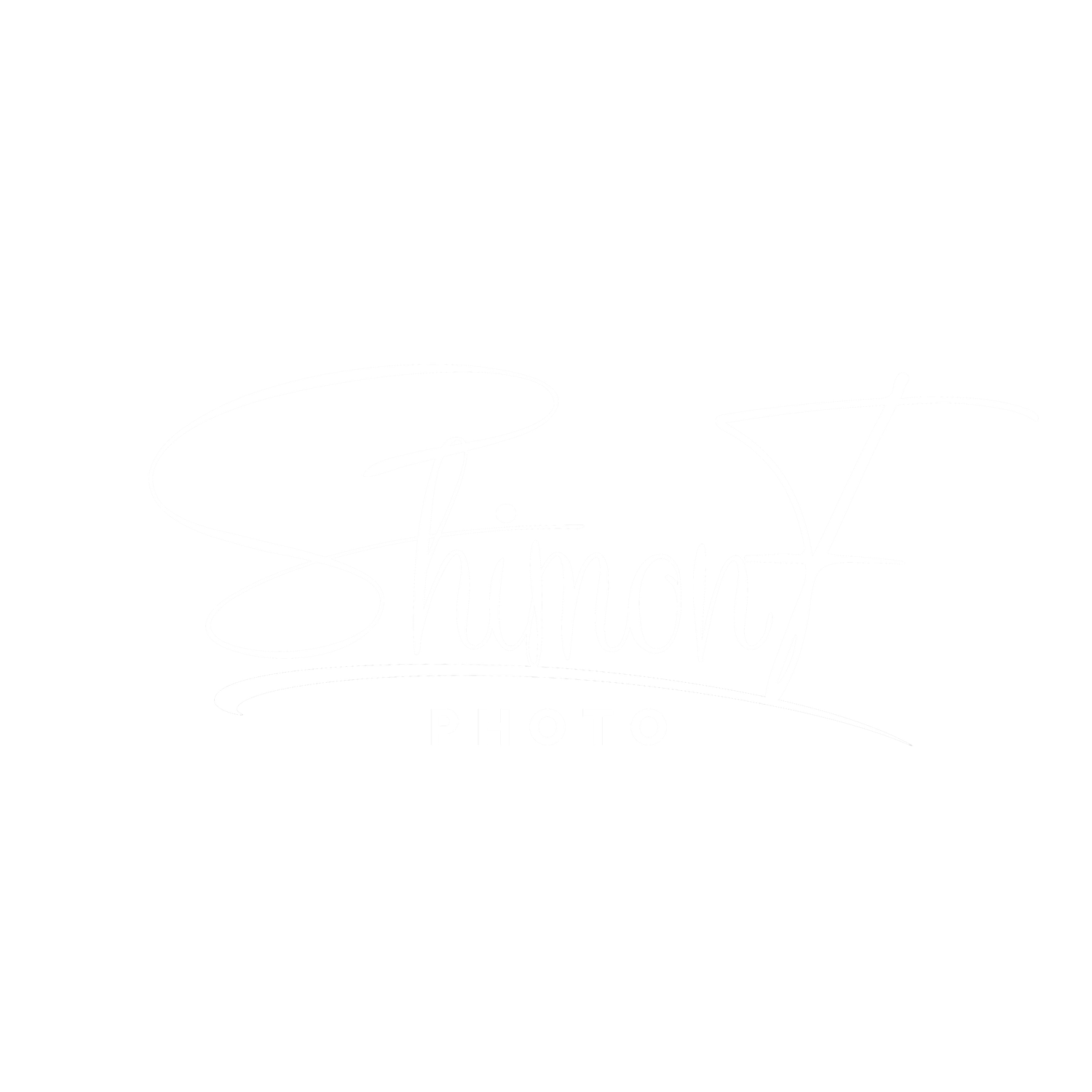 A minimalist white logo design featuring a subtle architectural or landscape silhouette on a white background.