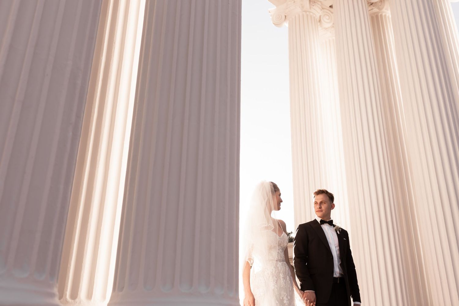 Wedding ceremony at mount nellson with soft white draping and natural light. - JCclick Wedding photo & Film - Best Cape Town Photographer.