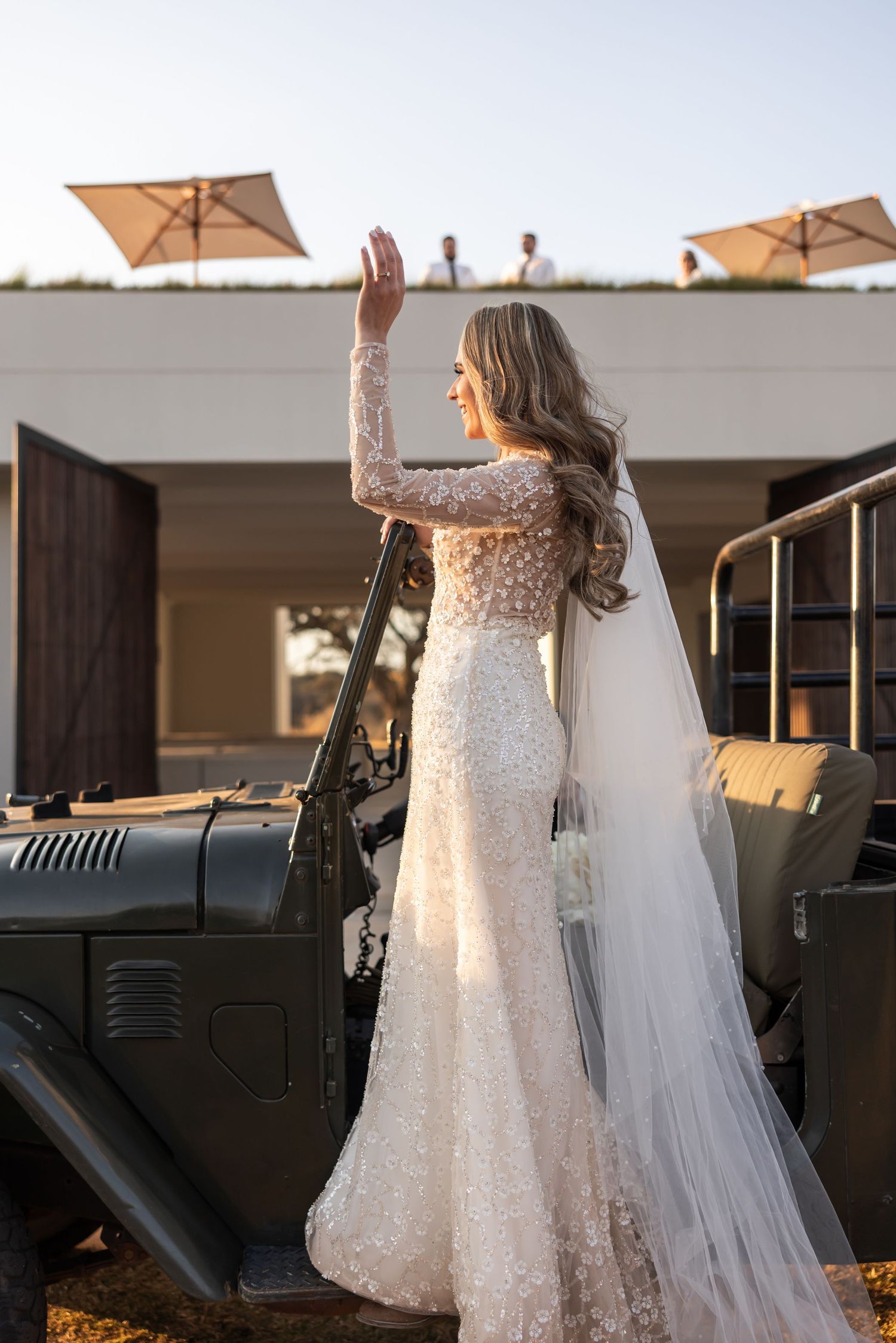 Elegant white wedding dresses with flowing veils.  JCclick Wedding photo & Film - Best Cape Town Photographer.