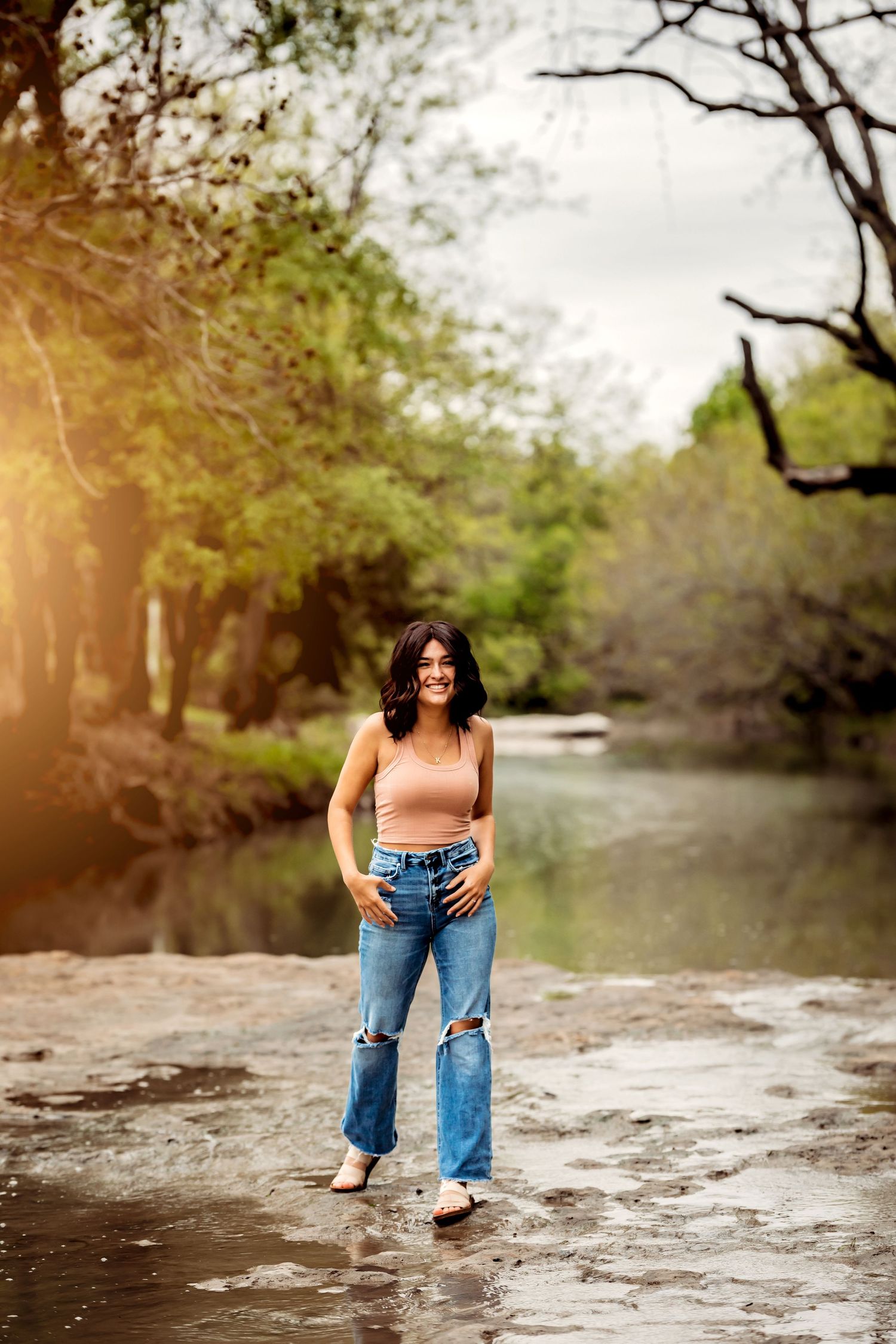A high school senior girl photo session taken by Kristin LaRue Photography in Paris, Texas.