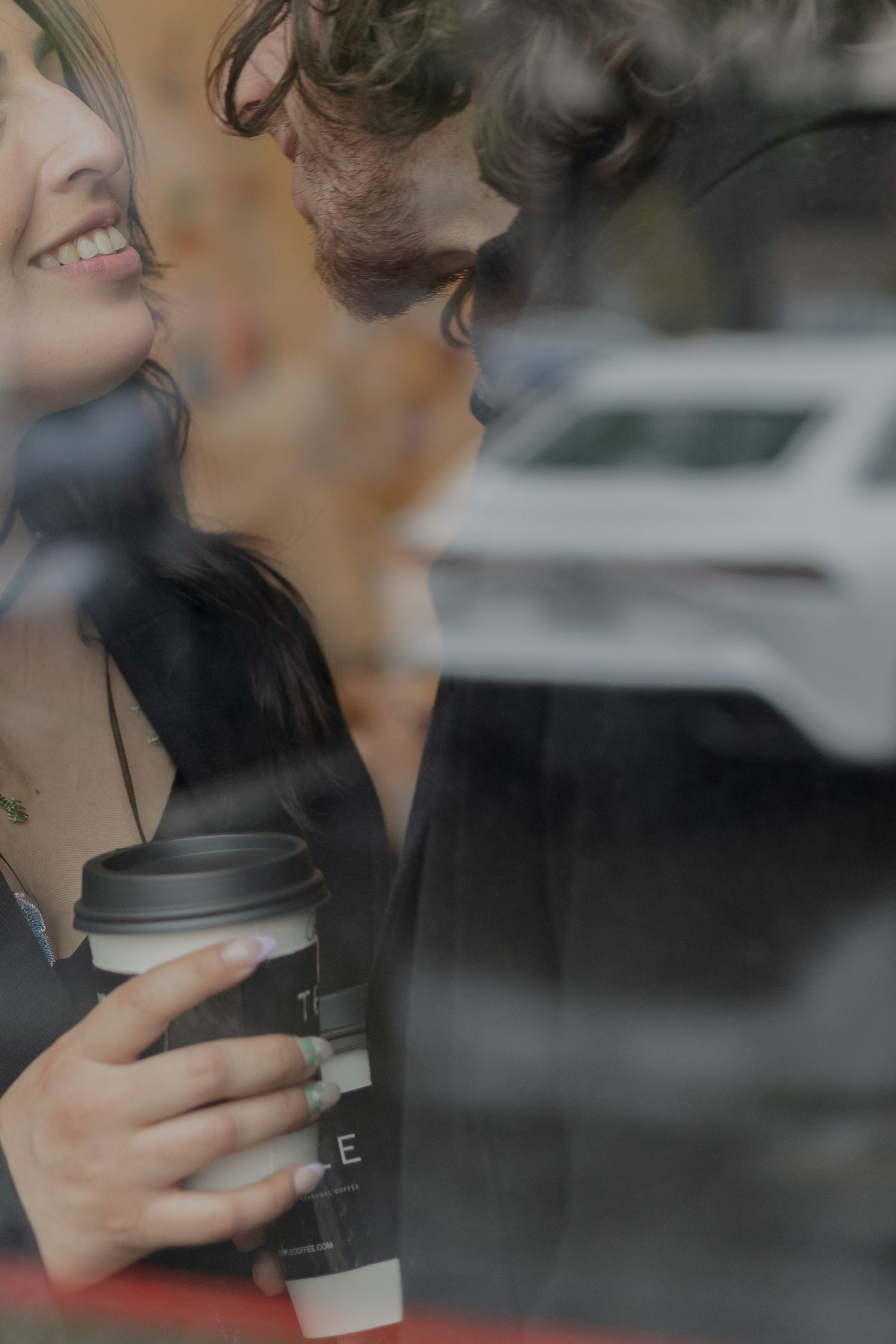 Coffee shop date in Sacramento California. Love stories told by Sophia Juarez Photography