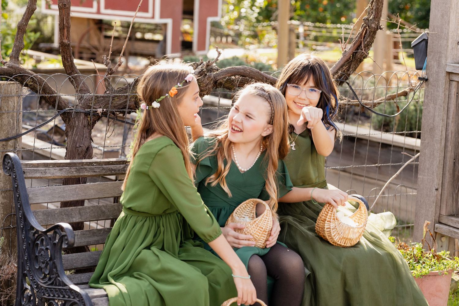 Flower Farm Inn flower girls Loomis California Wedding Photography in Placer County