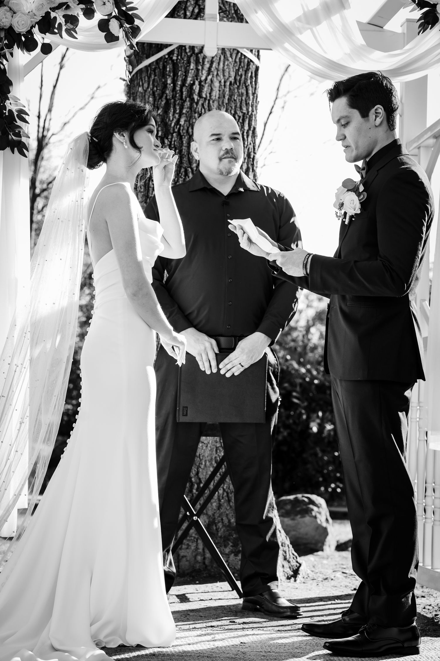 Loomis Flower Farm Inn Wedding Photographer emotional vows