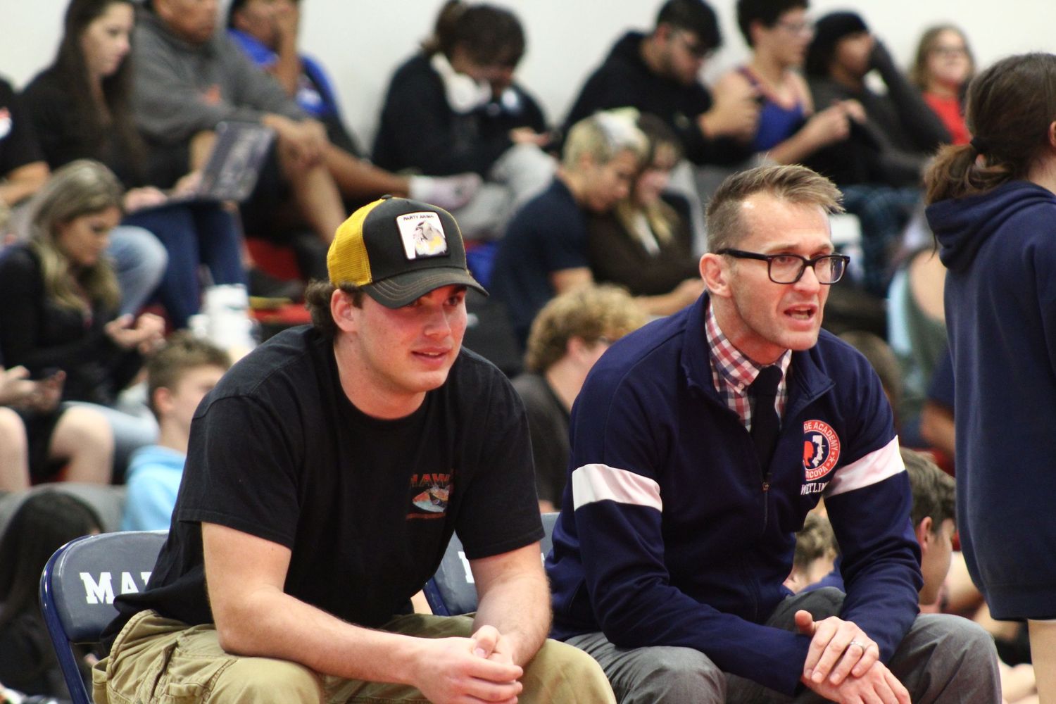 elliott cahall and coach  david hettinger