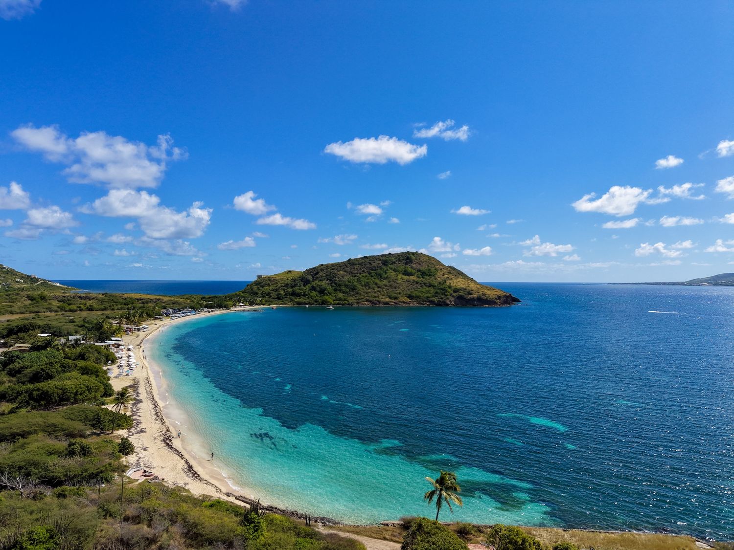Cockleshell Bay Beach Saint Kitts golden sand with Nevis island view – perfect for Cockleshell Beach Break and Photography Tours in St Kitts