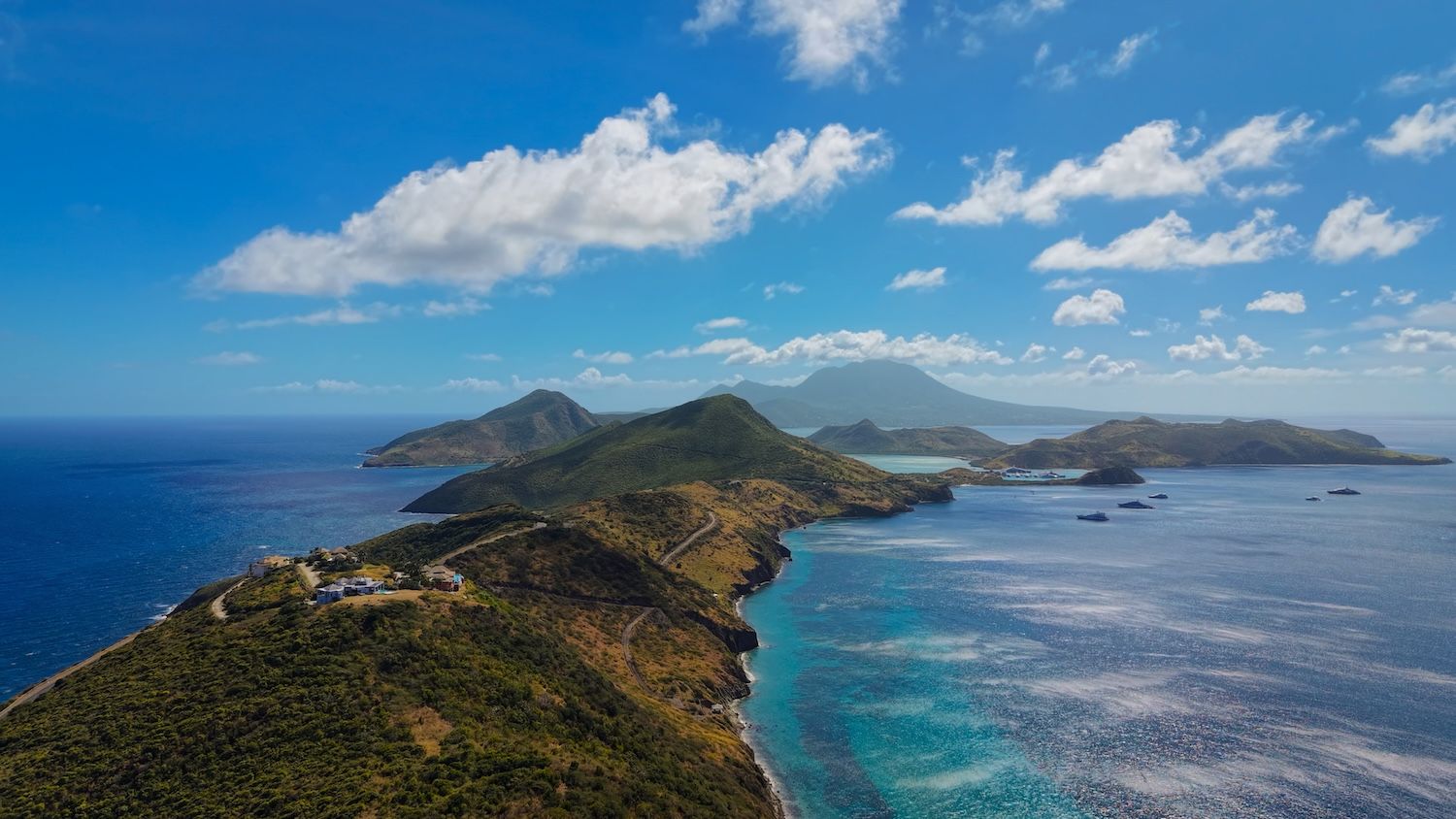 Drone photos of St. Kitts. Stop here on the best St. Kitts Tours with St. Kitts Cruise Photography.