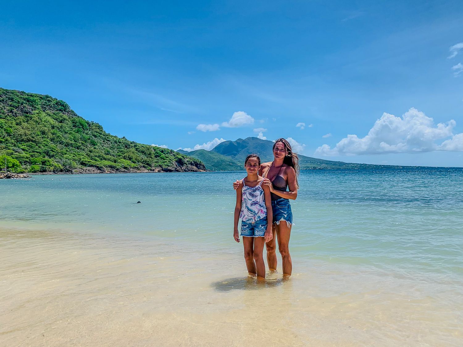 Family Photos at Cockleshell Bay Beach on Saint Kitts Island. Stop here on Photography Tours in St Kitts. Only 25 minutes from Basseterre.