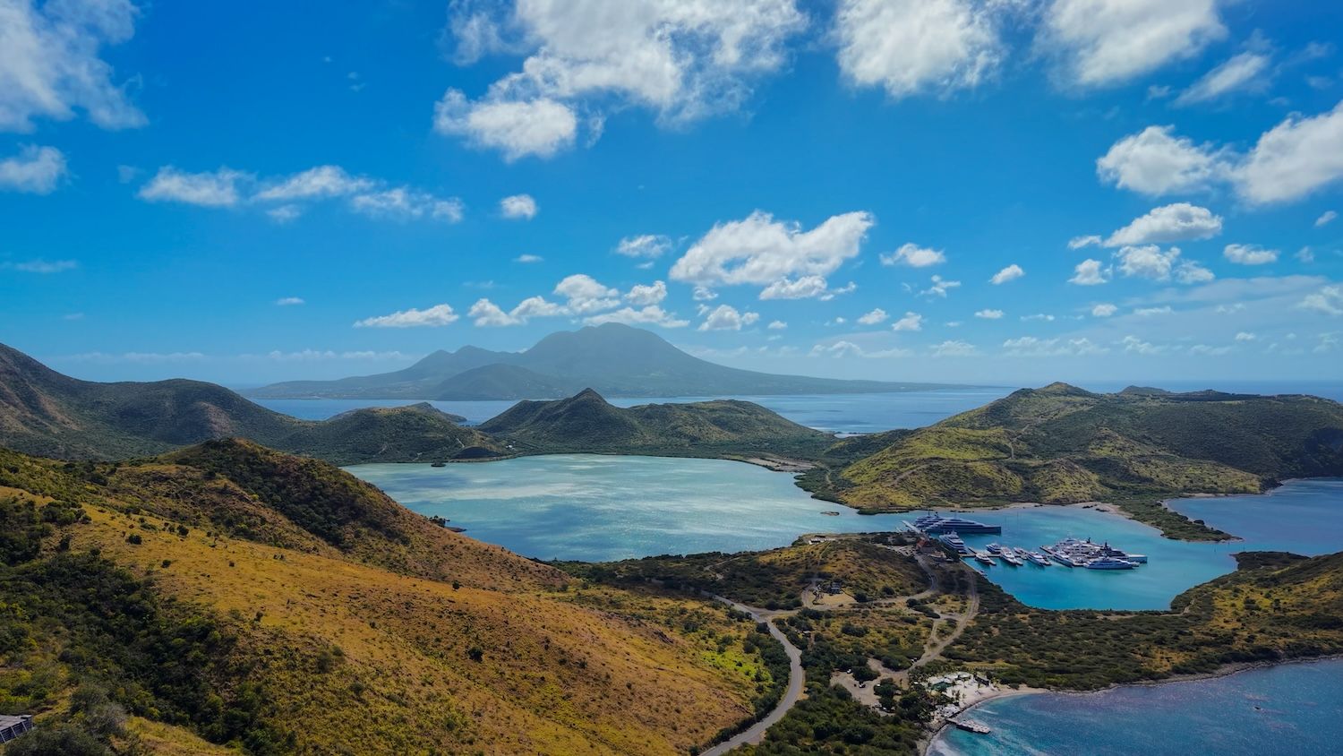Drone photos of St. Kitts. Stop here on the best St. Kitts Tours with St. Kitts Cruise Photography.