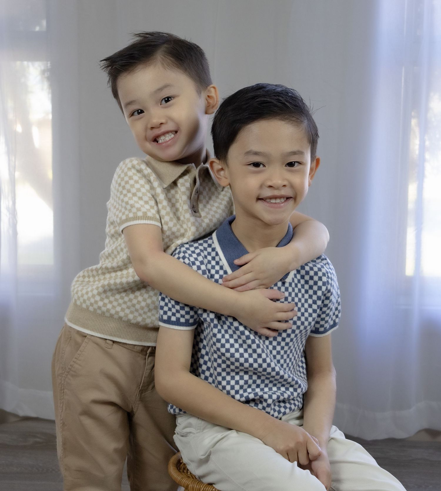 Two brothers during a family photography session in Albury.