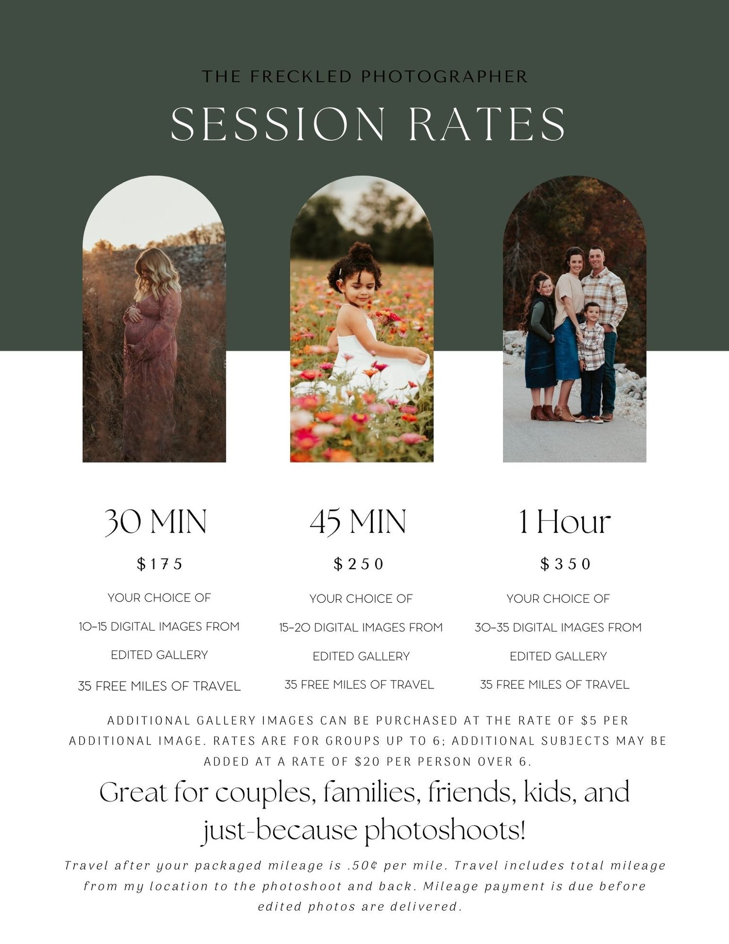 session rates price list