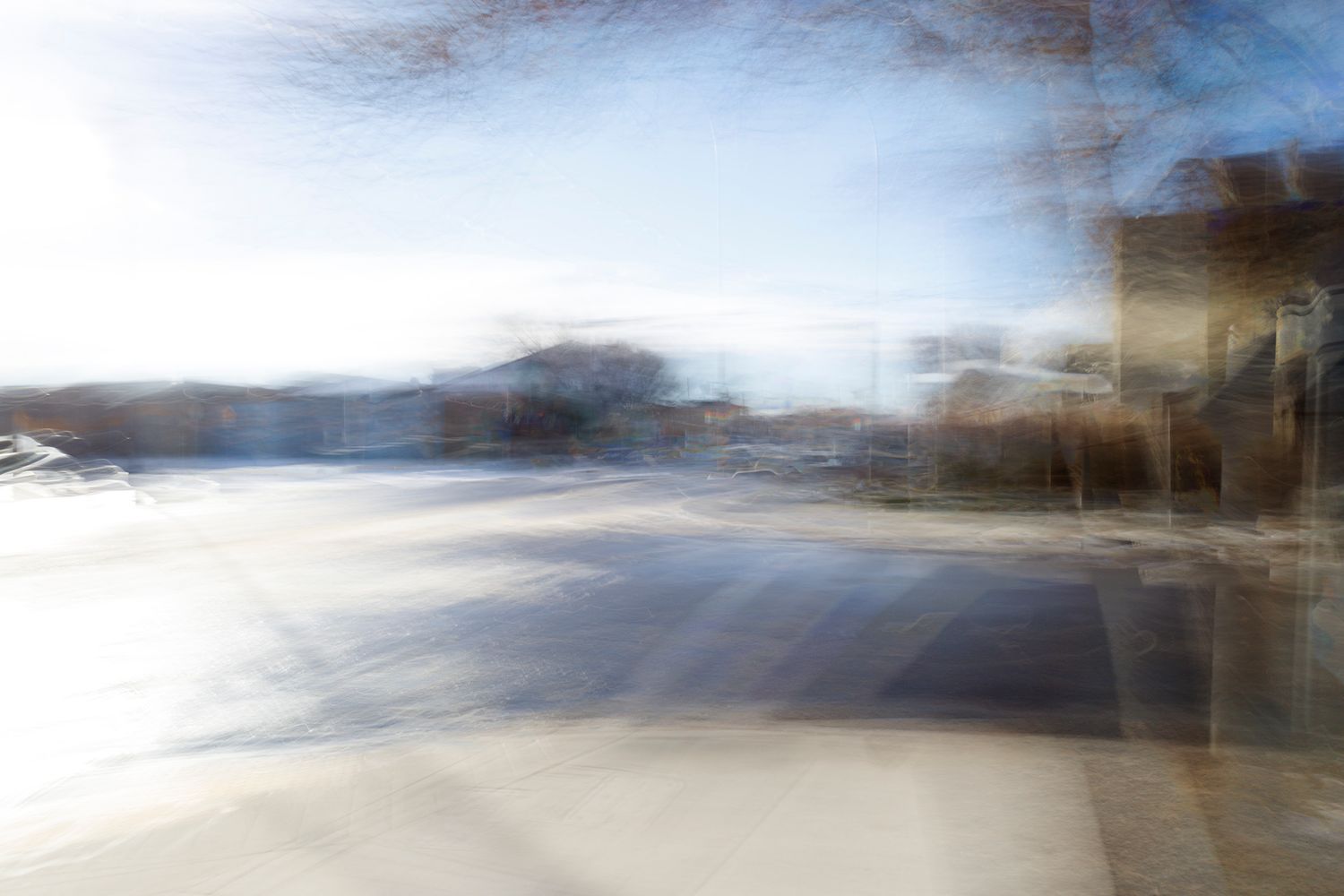 Street Side, an abstract image of Kensington road in Calgary Alberta