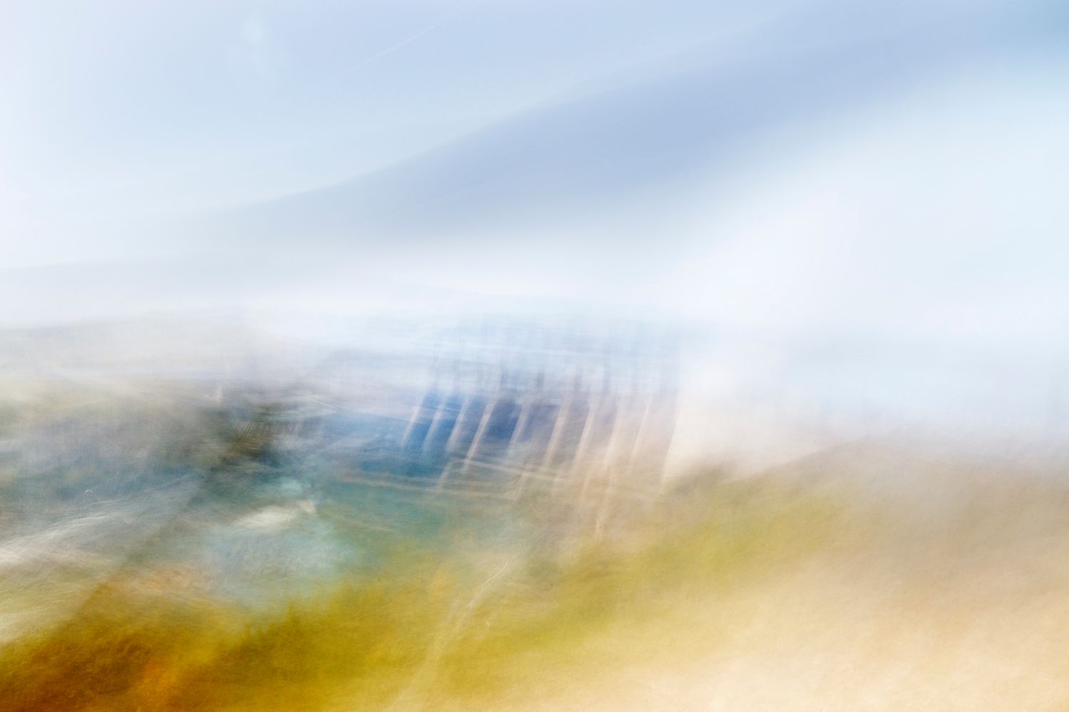 Ghost Waters, An abstract view of the Ghost Dam in Alberta.