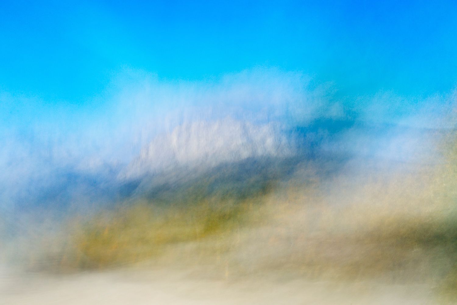 Jutting Yam, an abstract view of Mount. Yamnuska in the Kananaskis area.