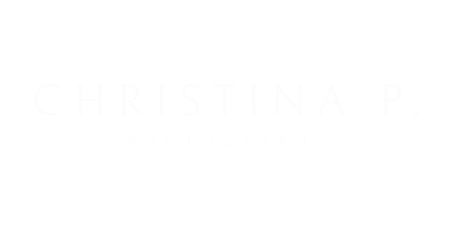Christina P. Photography logo in white text on transparent or dark background.