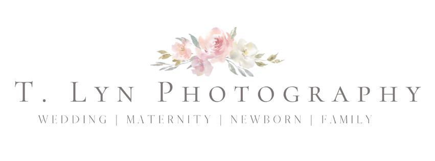 Elegant photography logo design with soft pink watercolor florals and classic typography for wedding and family services.