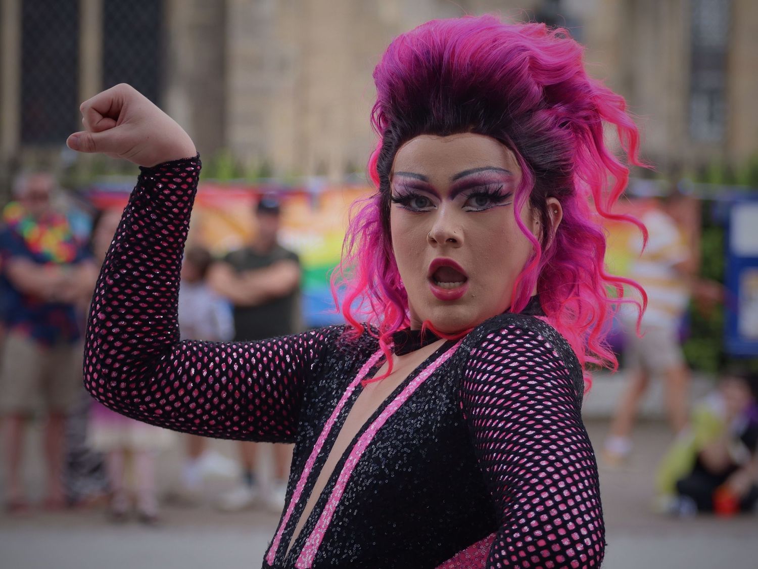 Beaux K at a pride event.