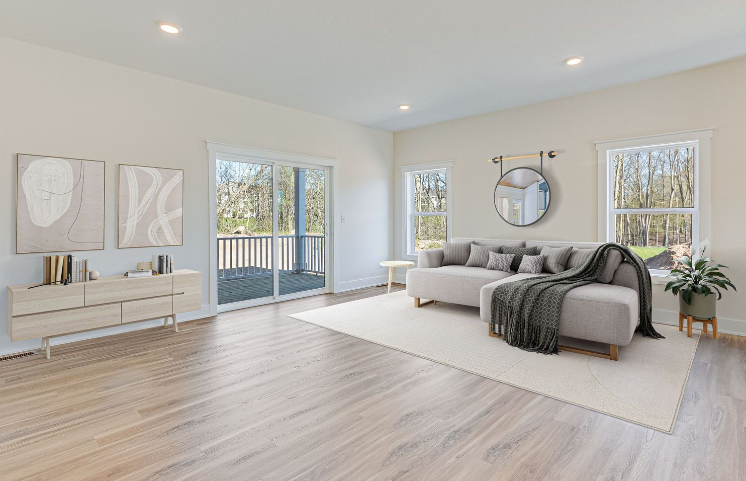 Real estate virtual staging by InLook Studio LLC for agents, designers, Bnb owners in Michigan with photos, drone, floor plans, video.