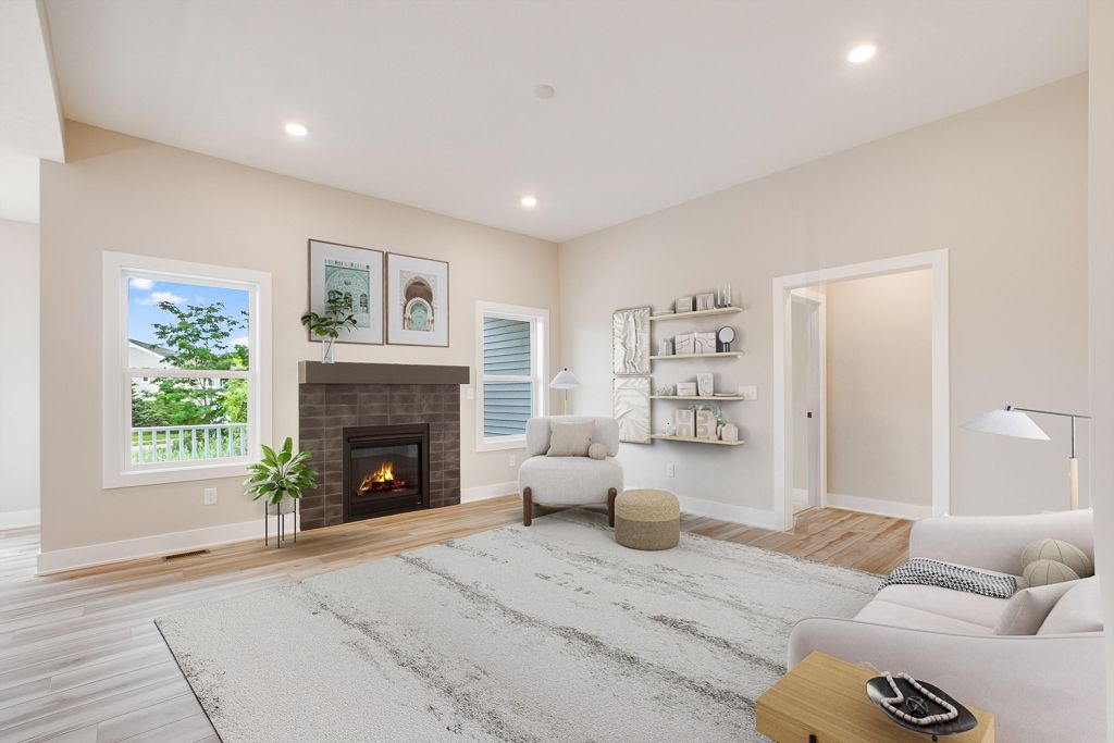 Real estate virtual staging by InLook Studio LLC for agents, designers, Bnb owners in Michigan with photos, drone, floor plans, video.