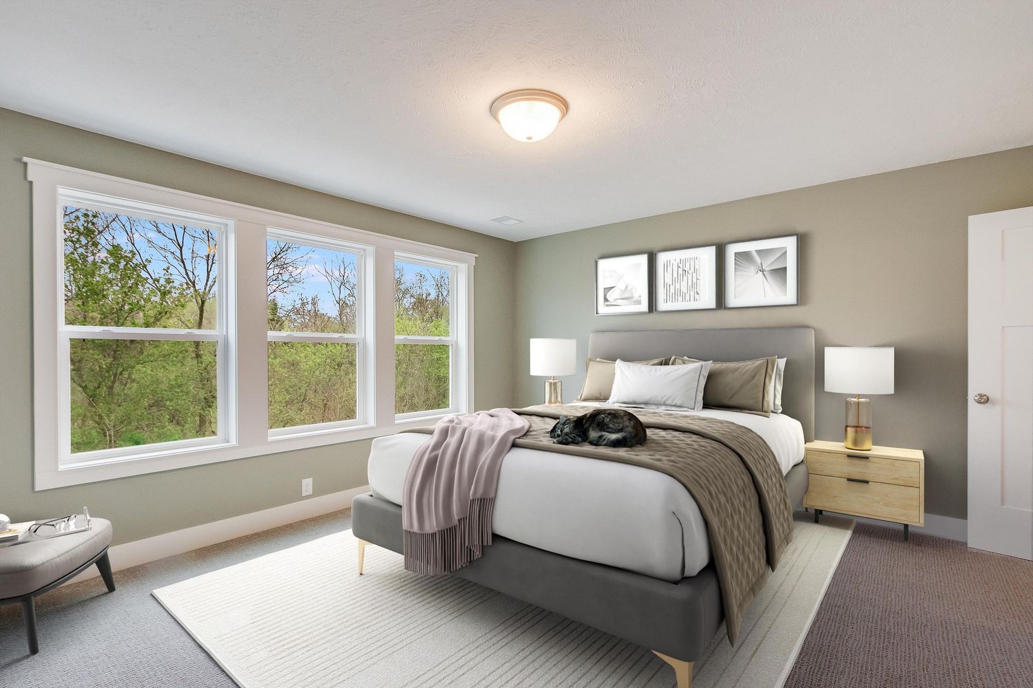 Real estate virtual staging by InLook Studio LLC for agents, designers, Bnb owners in Michigan with photos, drone, floor plans, video.