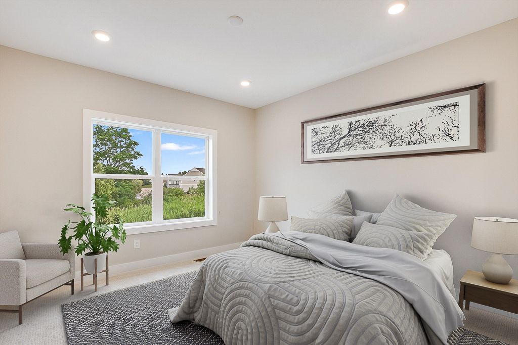 Real estate virtual staging by InLook Studio LLC for agents, designers, Bnb owners in Michigan with photos, drone, floor plans, video.