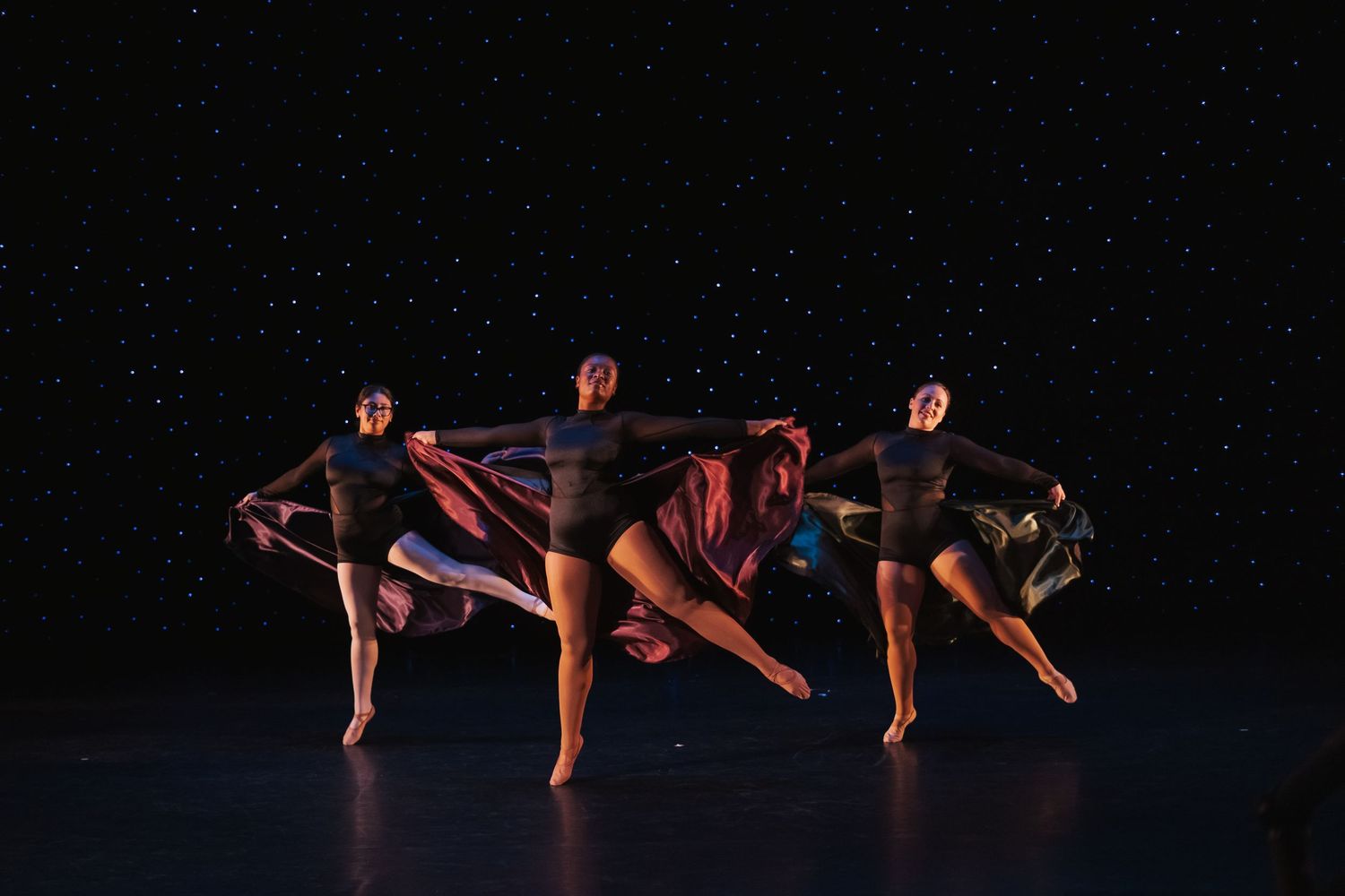 Dynamic dance performance sequence showing fluid movement and body control against a dark background.