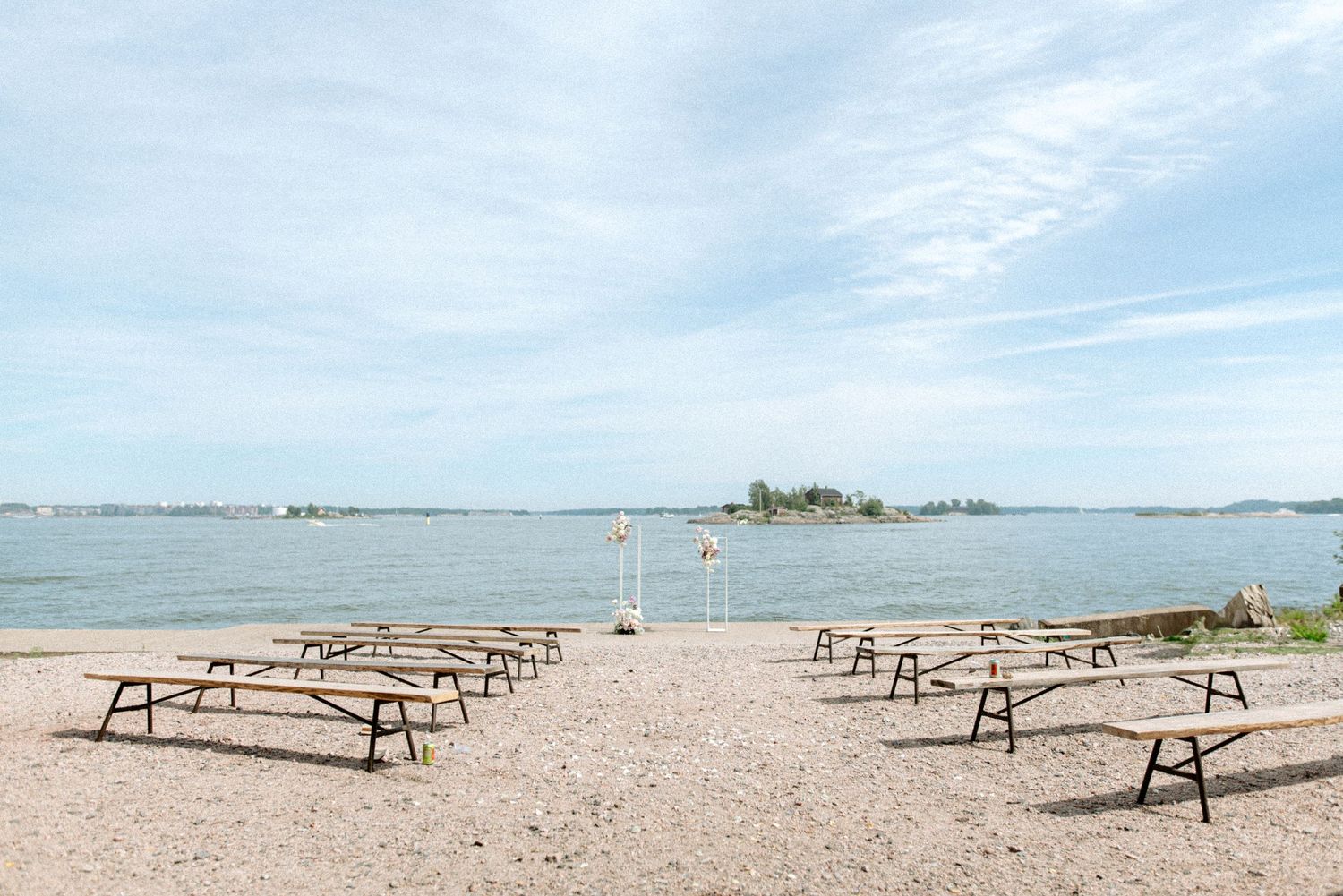 vihkipaikka Helsingissä meren rannalla