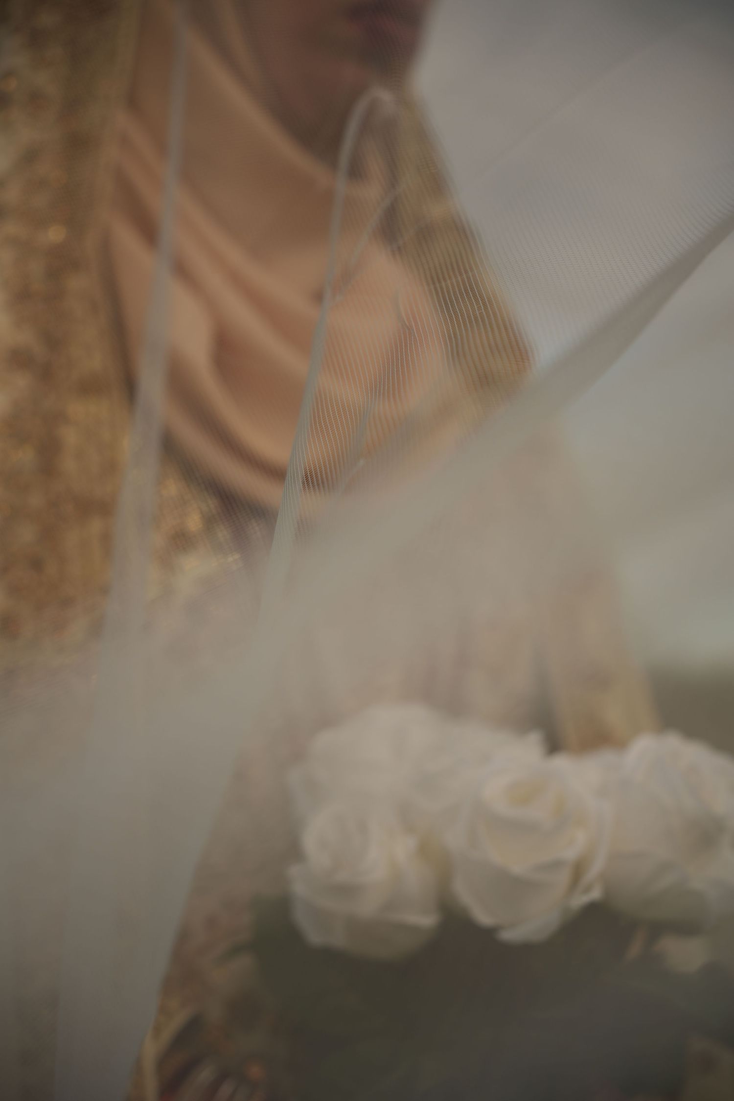 indian bride under flowing white veil. Tied in Time Photography.