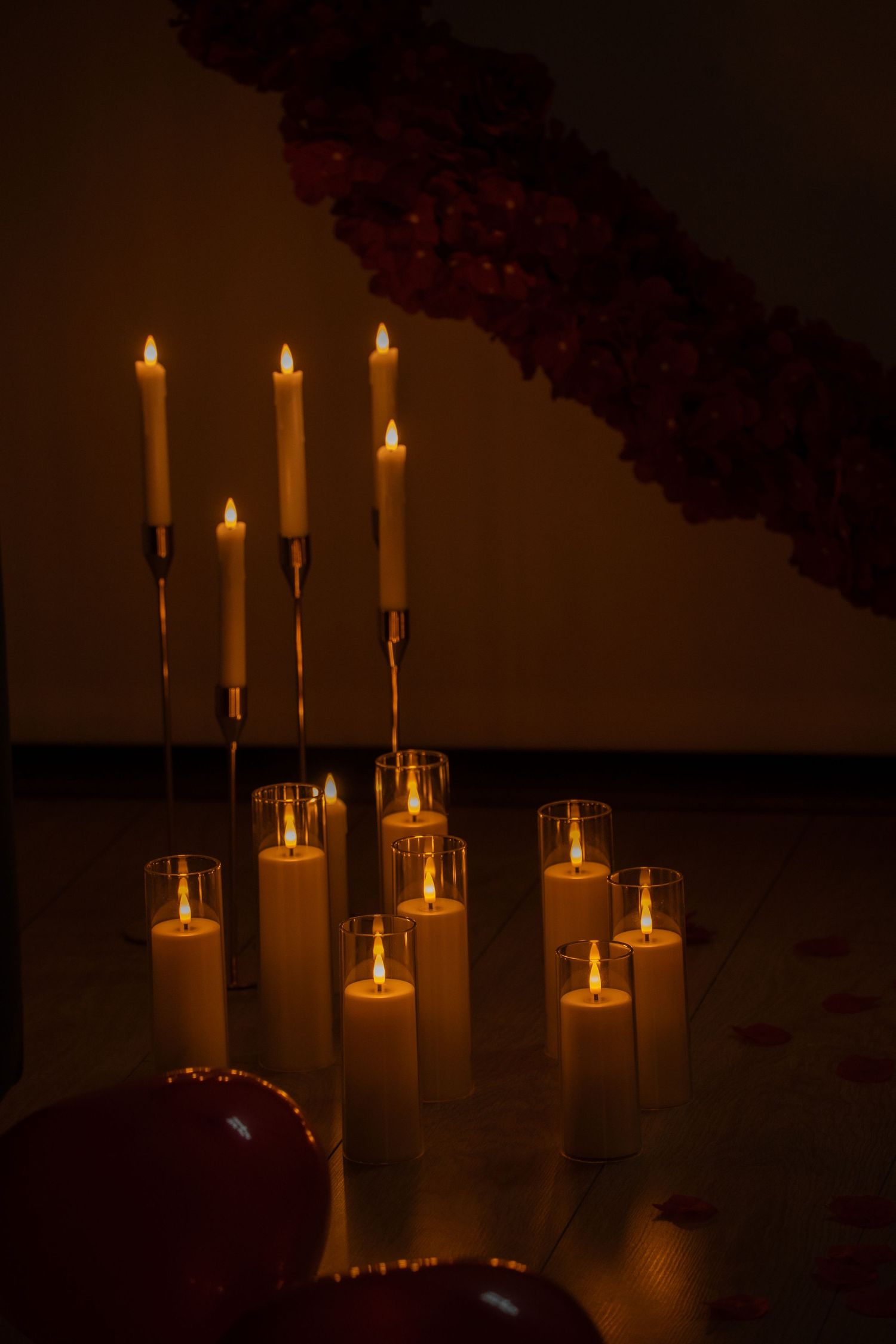 detail shot of candles. Tied in Time Photography.