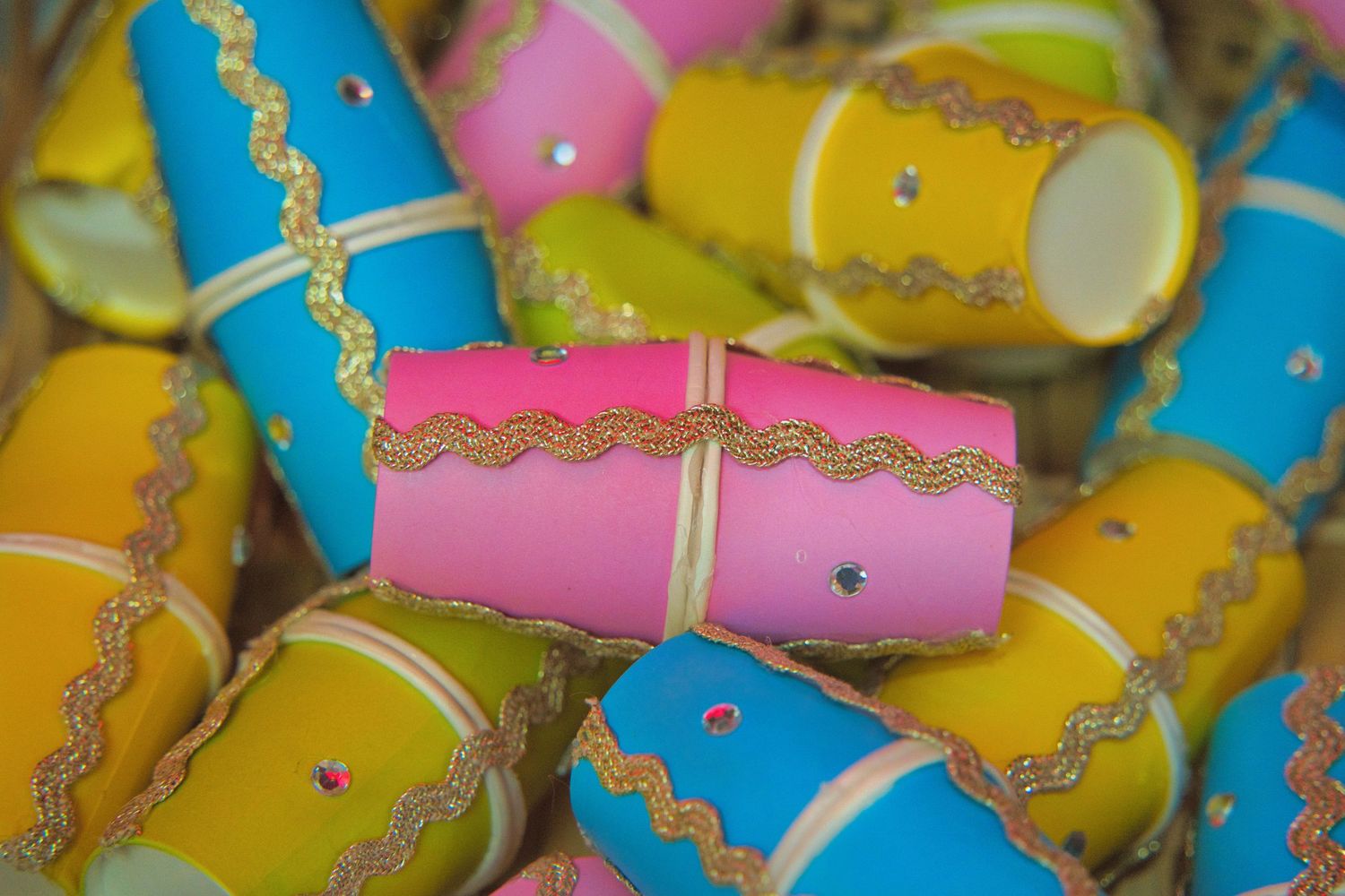 party favours in the style of a dhol - Indian drum, Tied in Time Photography.