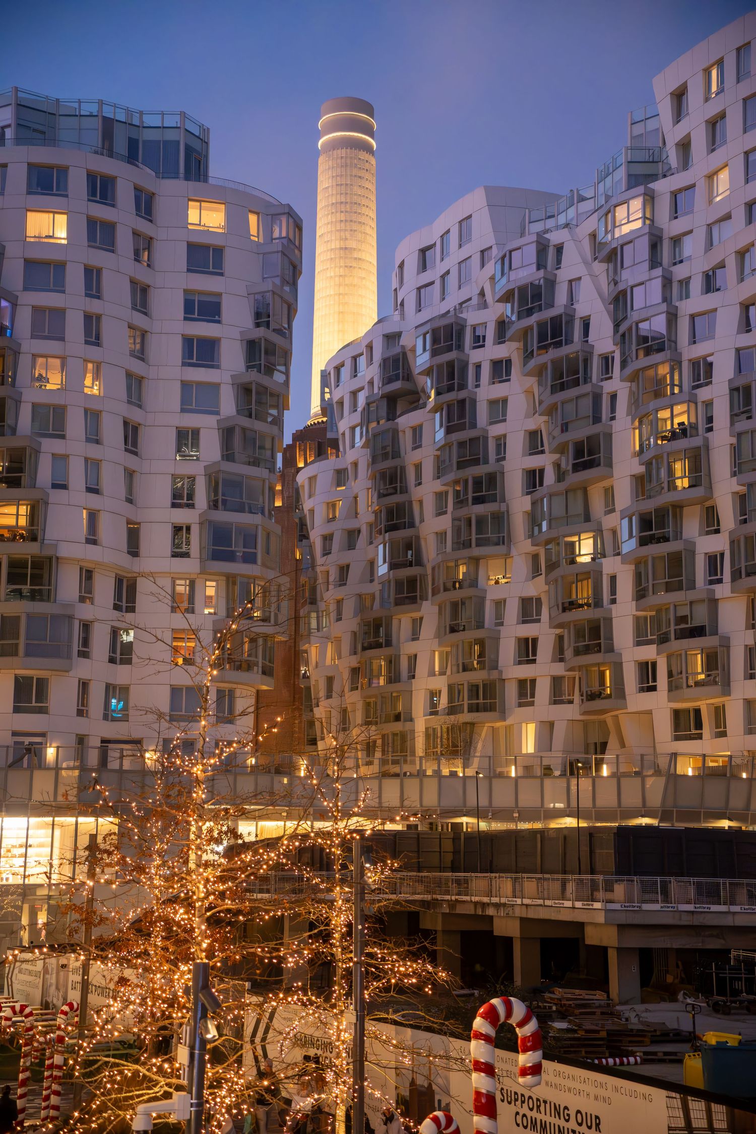 Battersea power station, London, new years eve. Tied in Time Photography.