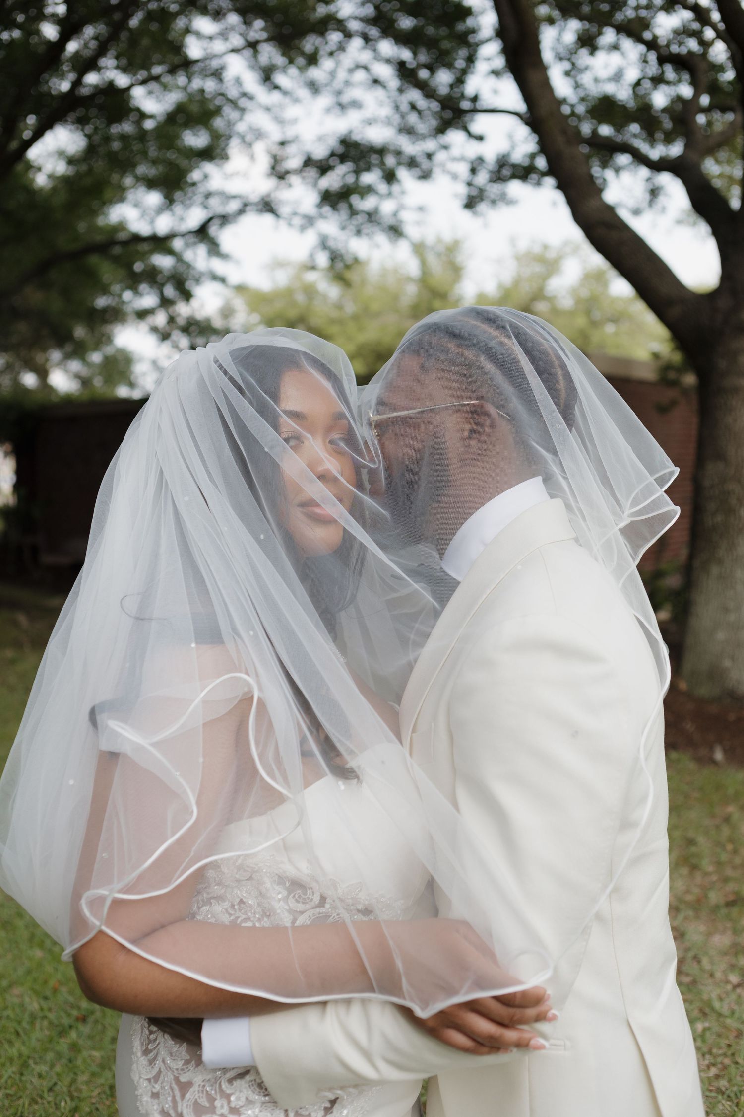 Houston Wedding Photographer with African American couple