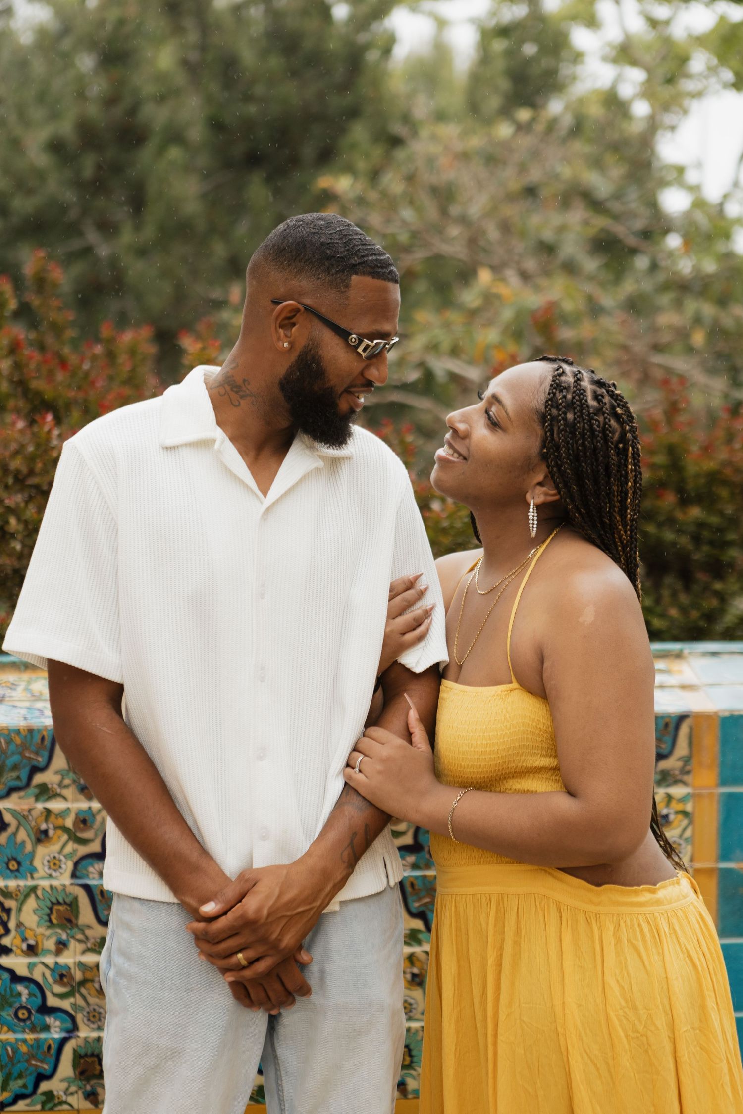 An african american couple photographed in San diego California