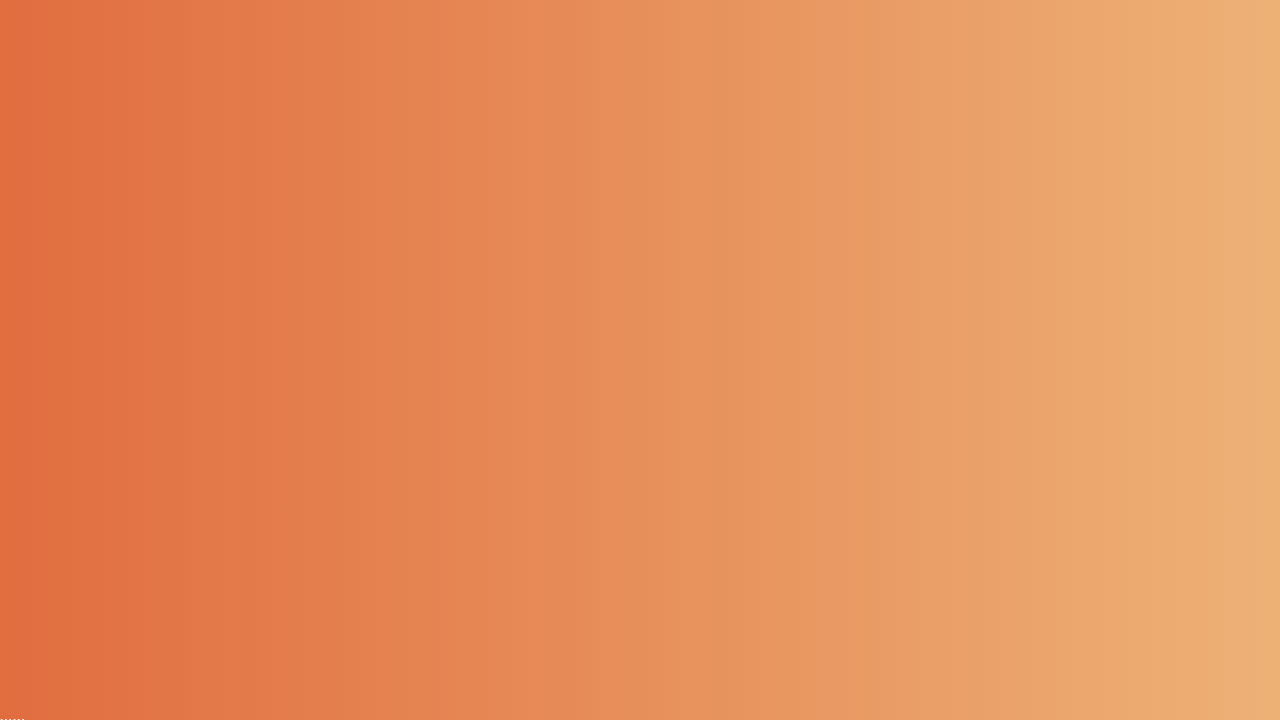A smooth gradient background transitioning from warm orange on the left to soft peach on the right.