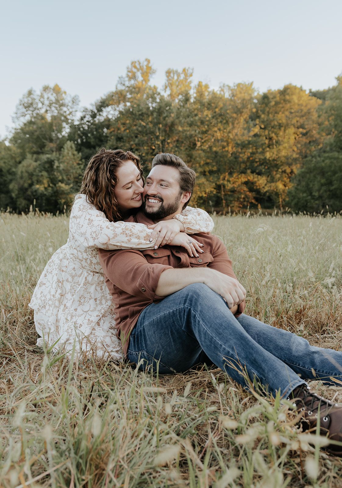 Couples photoshoot at Lost Hill Park in Springfield, Missouri in September