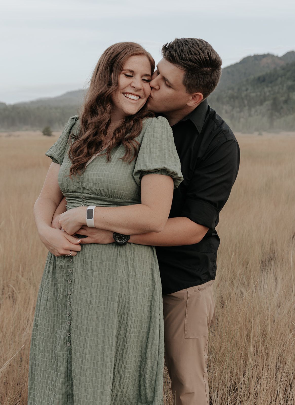 Couples engagement session near Palisades Reservoir in Idaho during August