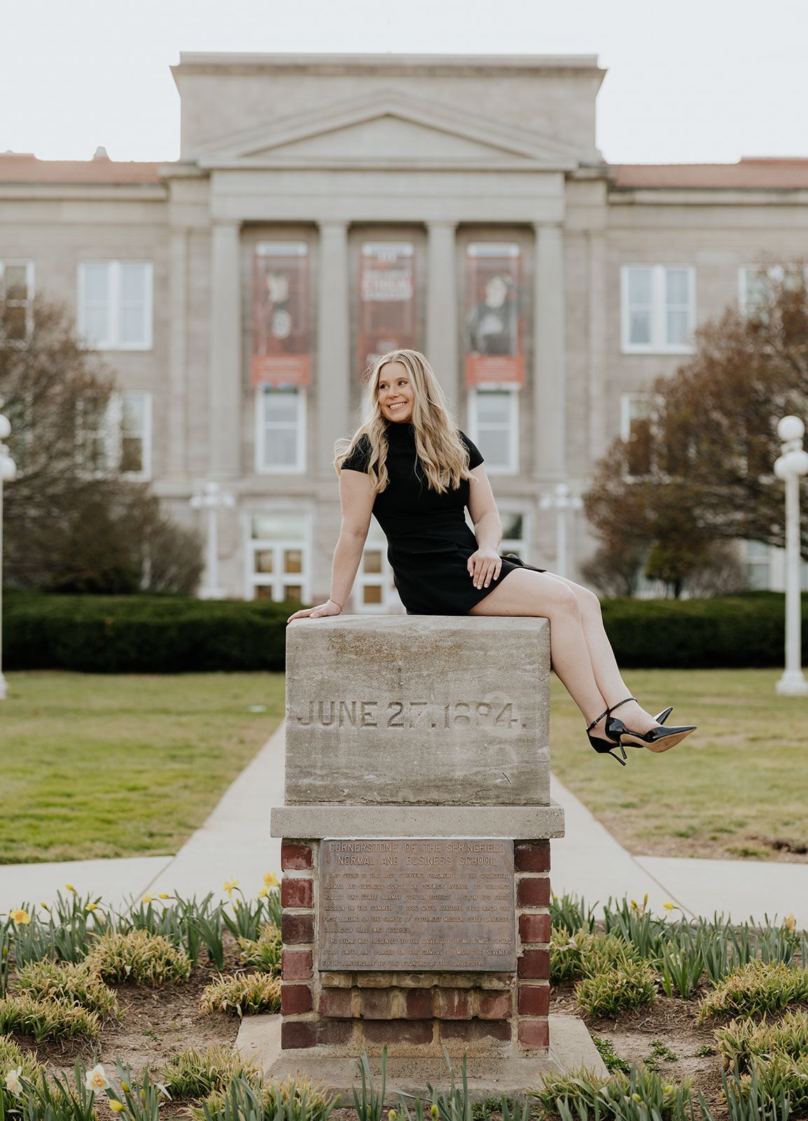 Graduation photos at Missouri State University, Carrington Hall