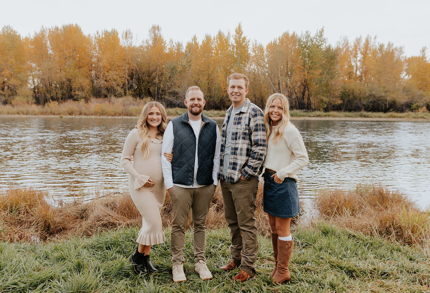 Siblings photo during family photoshoot in St Anthony Idaho during the fall