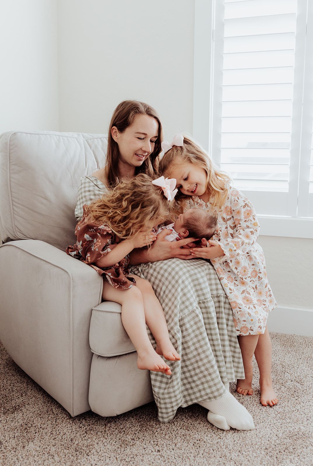 In-home newborn family photoshoot
