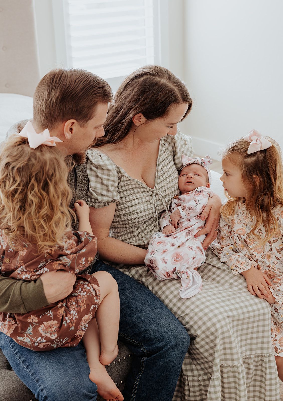In-home newborn family photoshoot