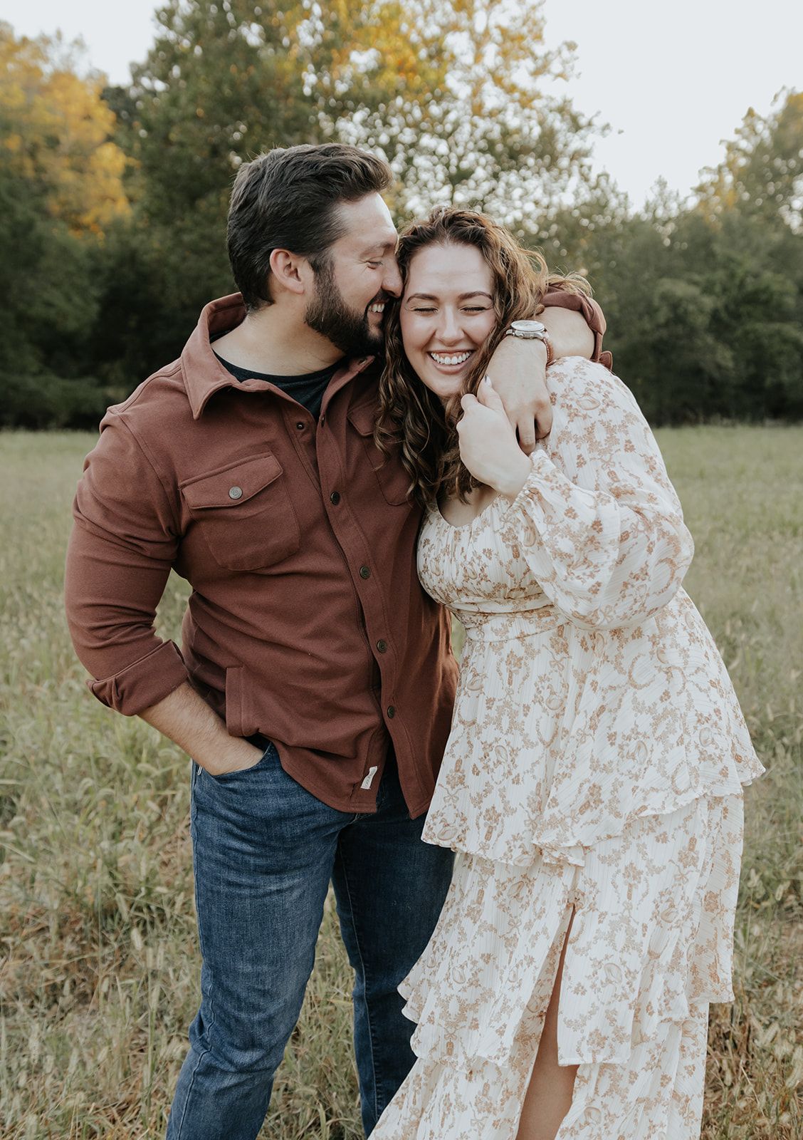 Candid couples photoshoot at Lost Hill Park in Springfield, Missouri in September