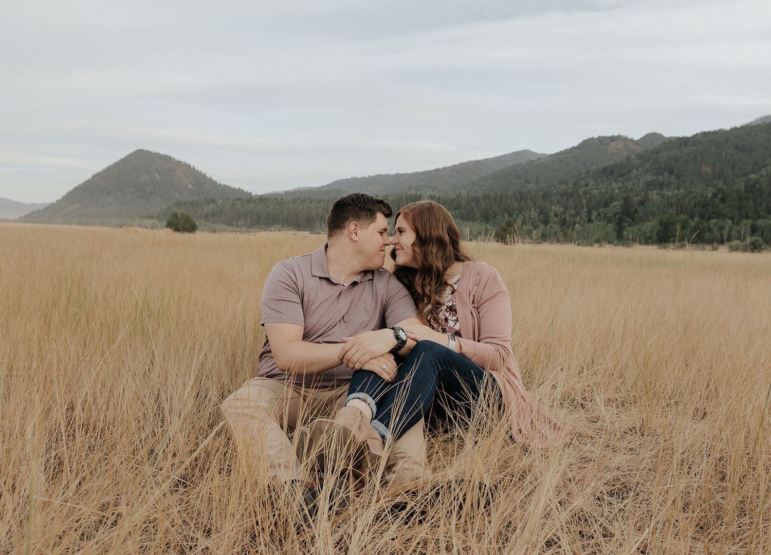Couples engagement photoshoot near Star Valley, Wyoming