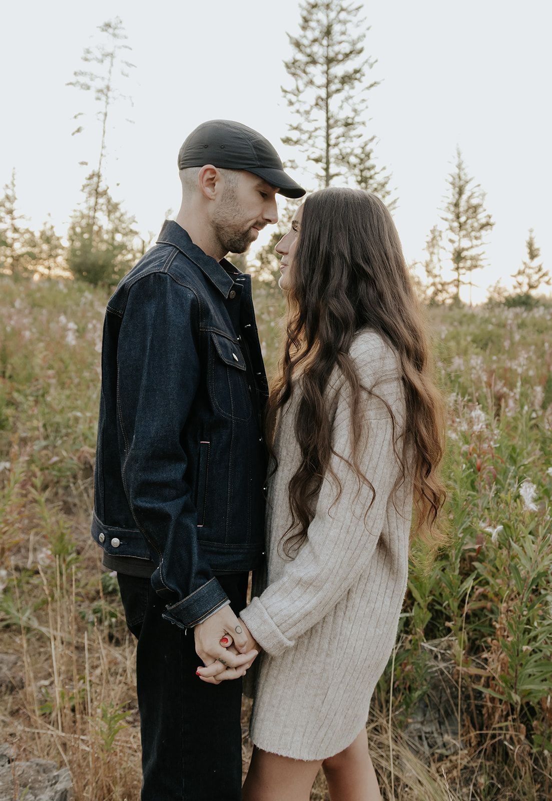 Couples engagement photos in Idaho Falls, Idaho in August