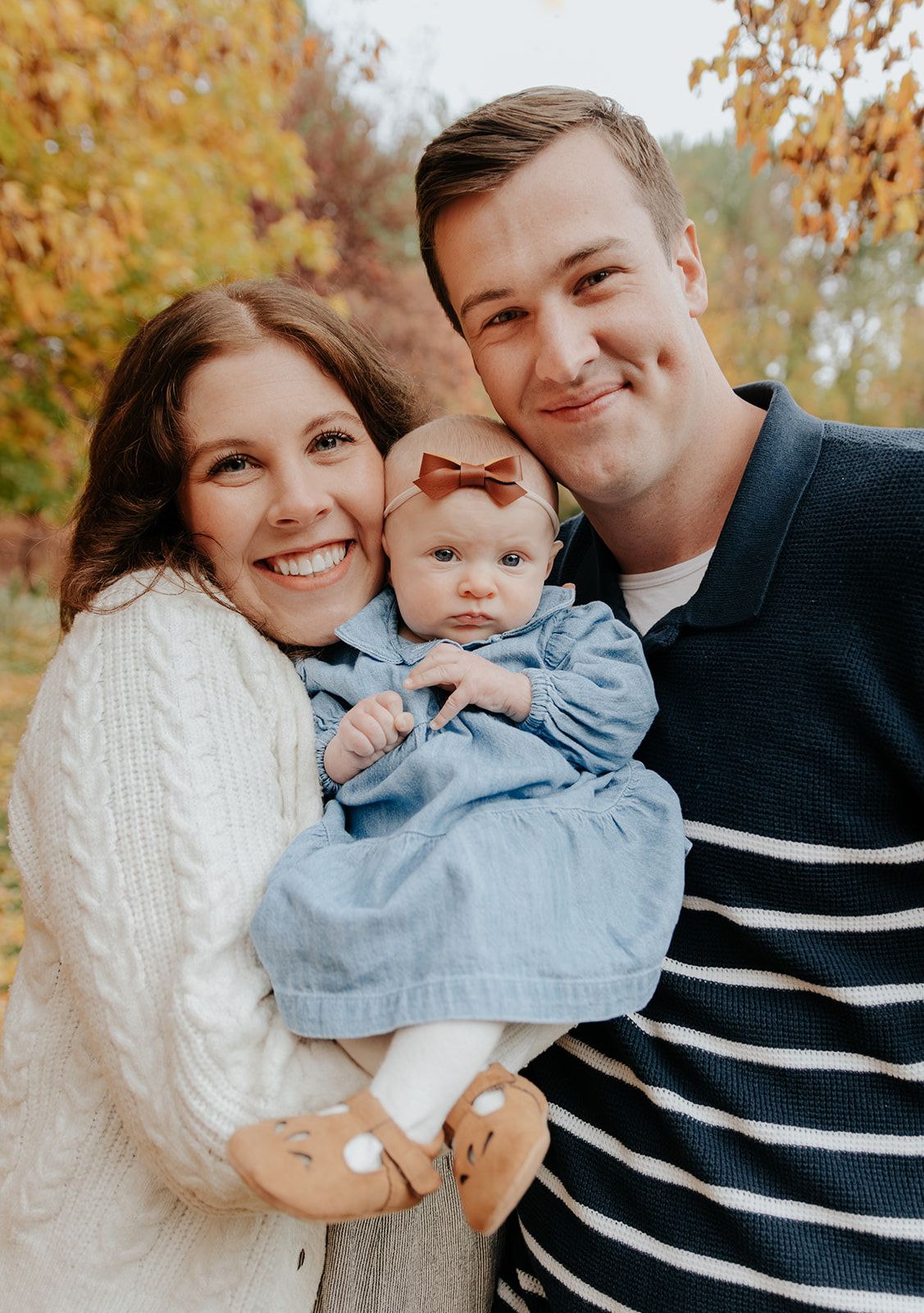 Small family with baby, family photoshoot in Rexburg, Idaho