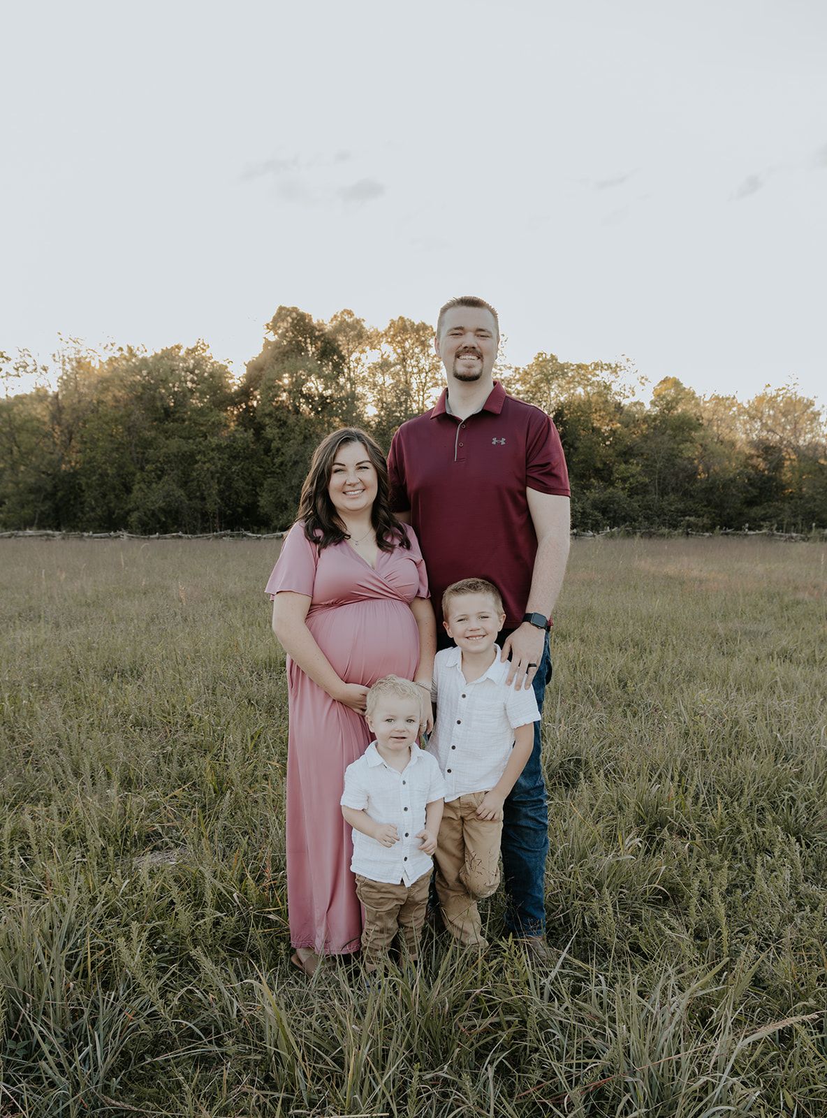 Small family photoshoot at Wilson's Creek National Battlefield in Springfield, Missouri. Maternity photoshoot, candid family photos