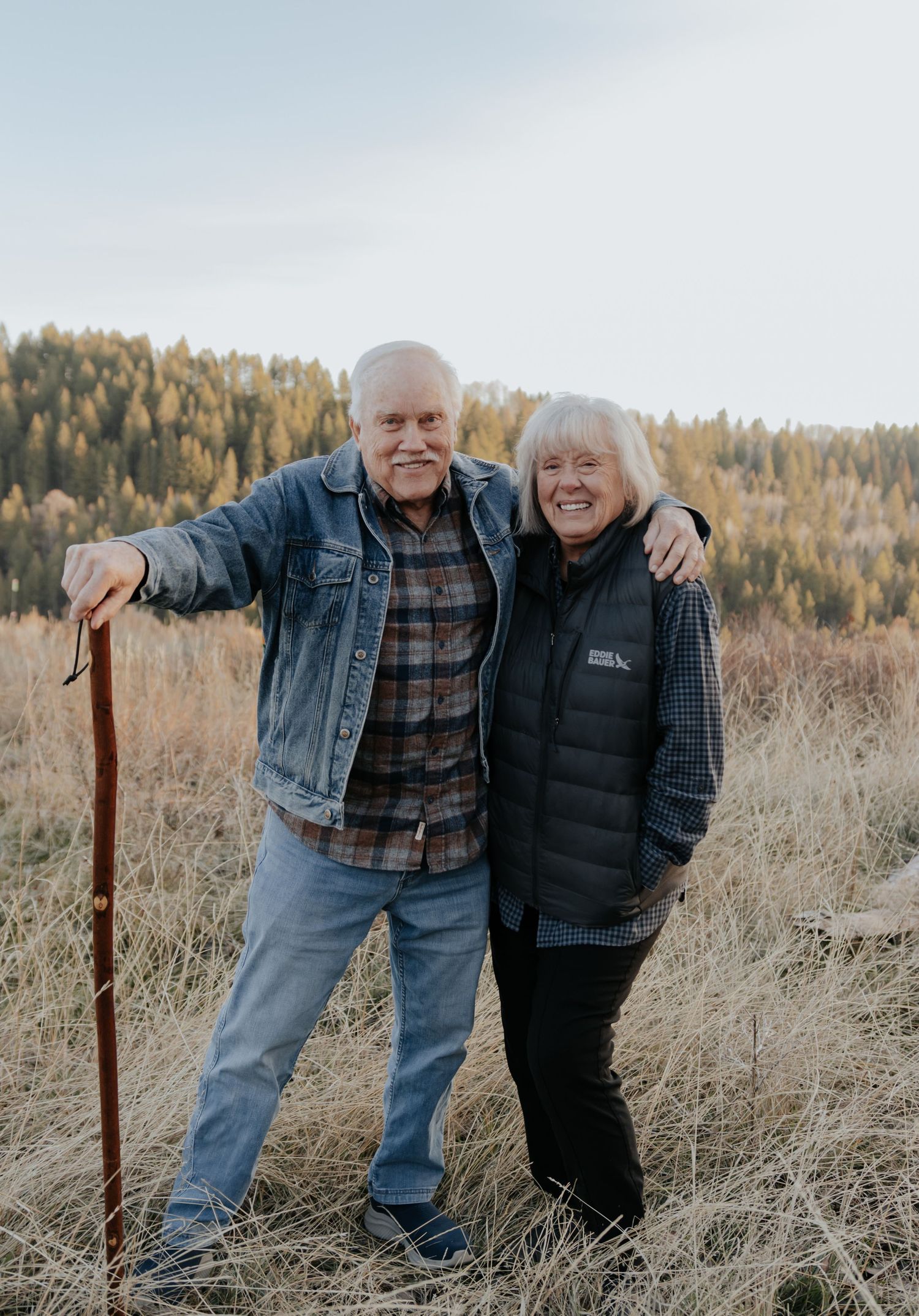 Photo of elderly couple taken near Warm River, Idaho