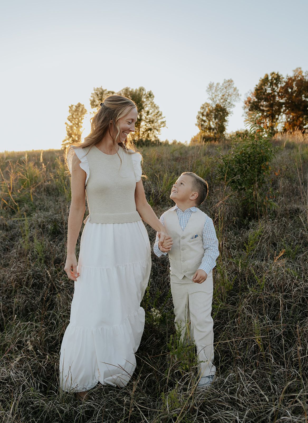 Mother and son photoshoot in Springfield, Missouri. Wilson's Creek National Battlefield at golden hour