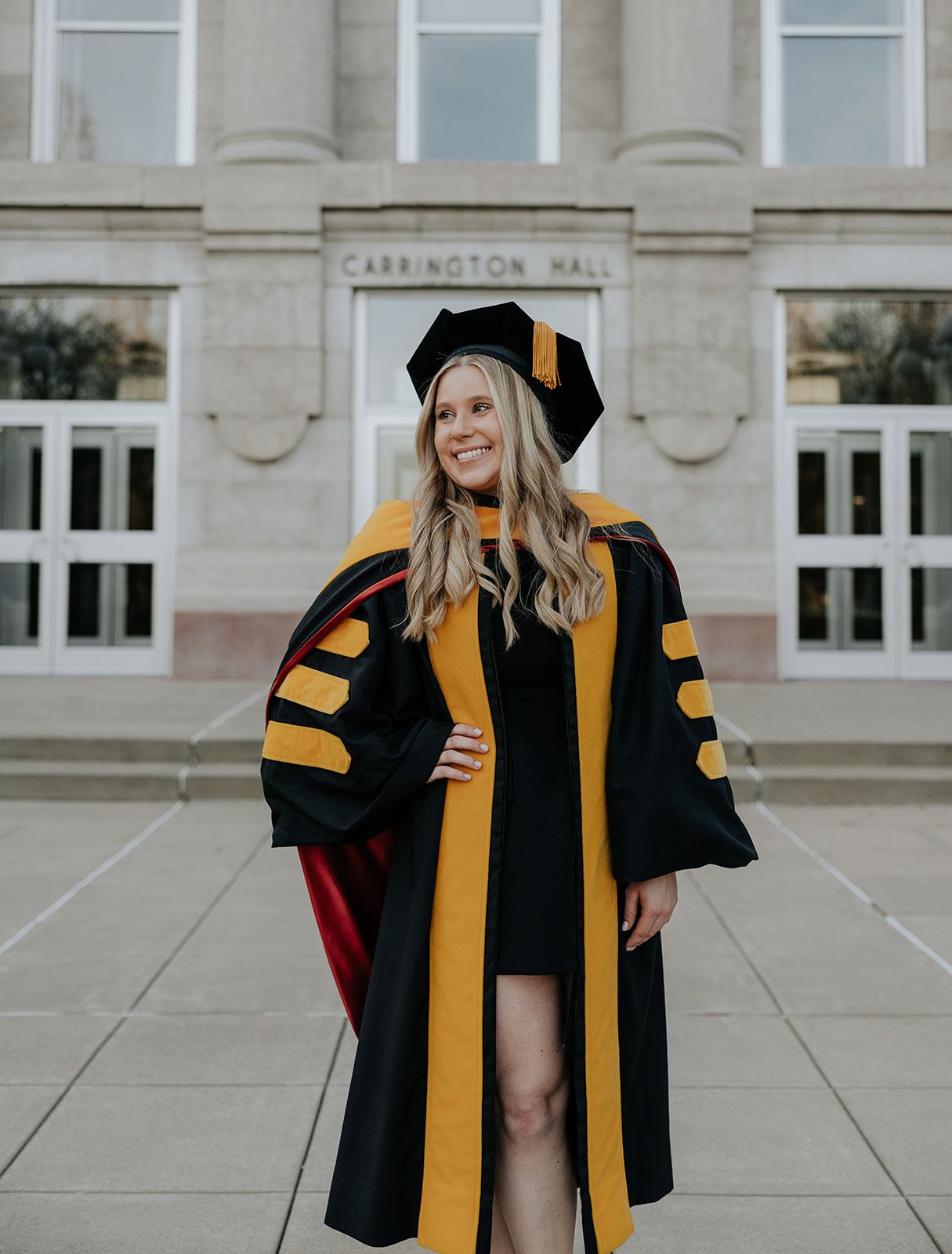 Graduation photos at Missouri State University, Carrington Hall