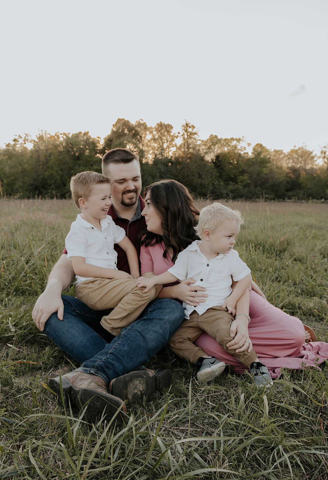 Small family photoshoot at Wilson's Creek National Battlefield in Springfield, Missouri. Maternity photoshoot, candid family photos