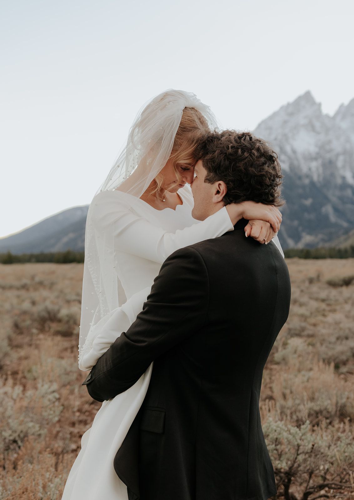 Bridal photoshoot in Grand Teton National Park during the fall